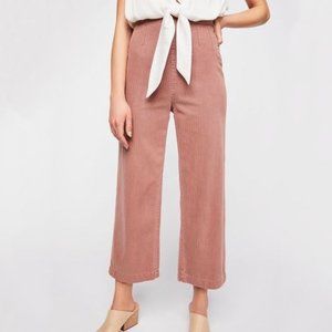 Free People Wide Leg High Waisted Crop Pant Size 2